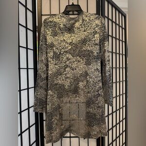 Alex Evening shell and long jacket metallic